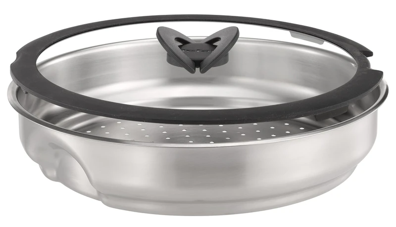 Tefal Ingenio Stainless Steel Steamer With Glass Lid