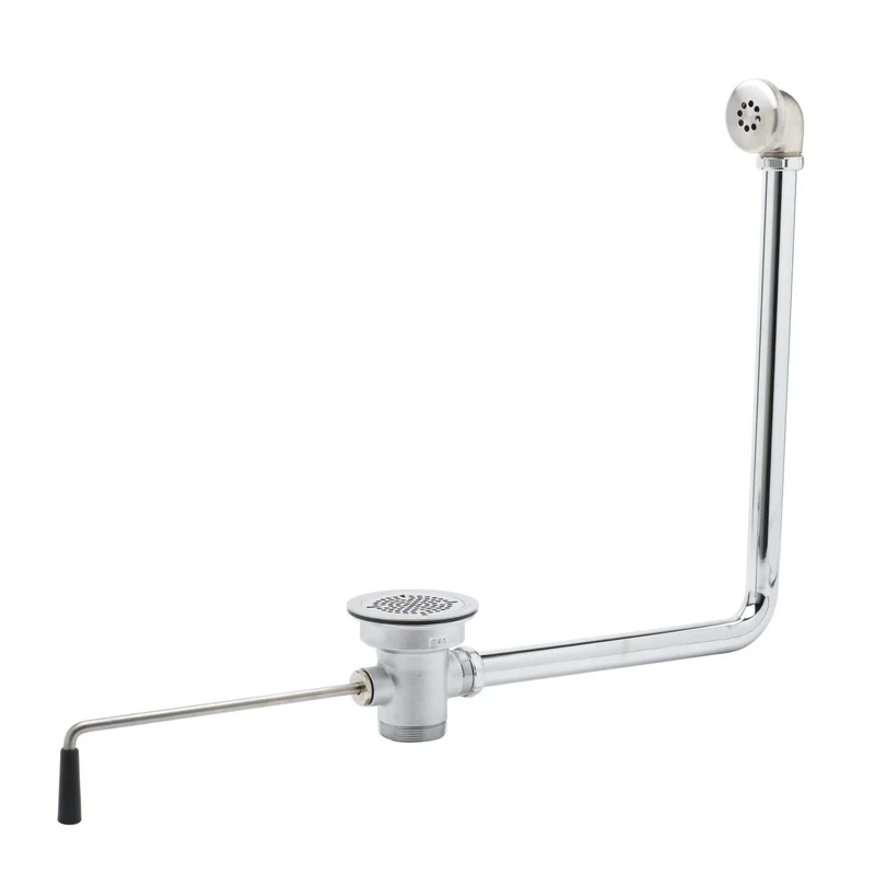 T&S Brass B-3950-01-SB Waste Twist, 3-1/2" x 2" with Overflow Kit, NPT Adapter and Removable Strainer Basket