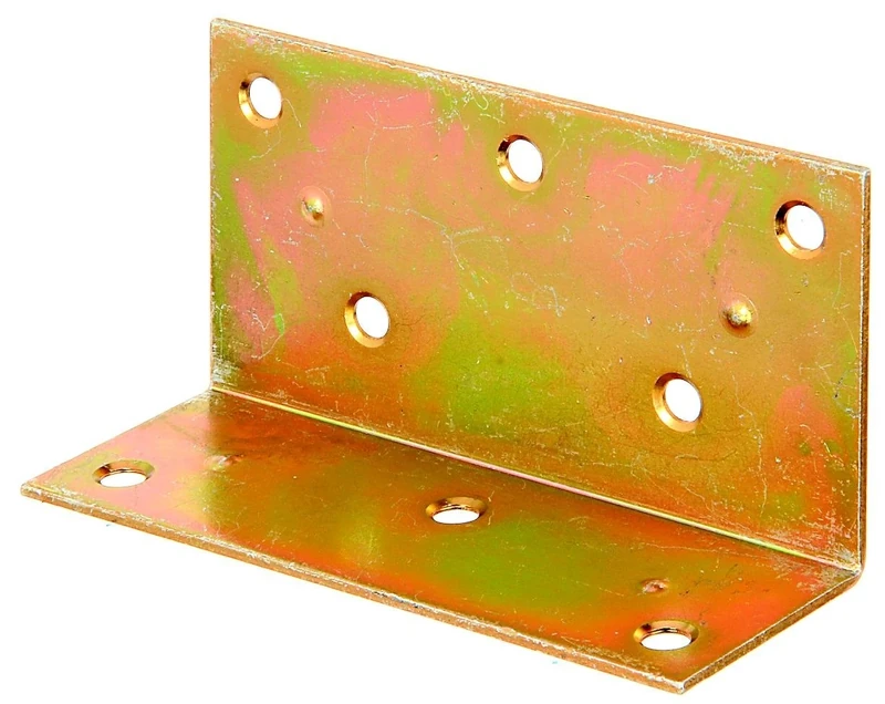 Wide-Angle Bracket Unequal-Sided Yellow-Galvanised 60 x 40 x 115 mm / 25 STK.