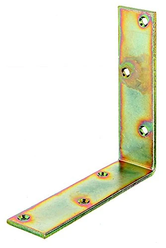 Angle Bracket, Equal-Sided, Yellow-Galvanised 150 x 150 x 40 mm
