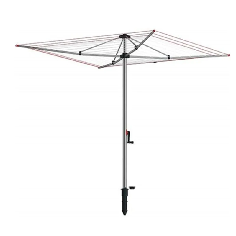 Vileda Supadry Hoist Rotary Washing Line | 60m Clothes Line for Outside with Adjustable Height for Easy Loading | Hoist Mechanism with Individual Line Tensioners | Holds up to 5 Wash Loads