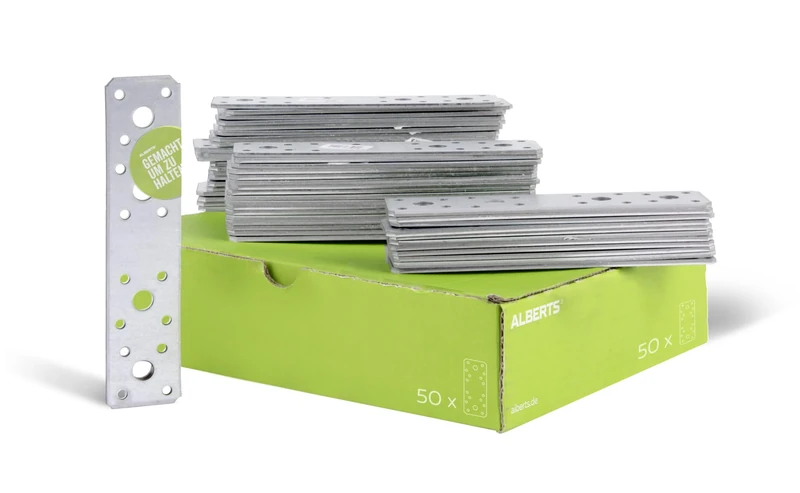 Flat Joint 180 x 40 mm / 50 STK. Oberflaeche: sendzimirverzinkt