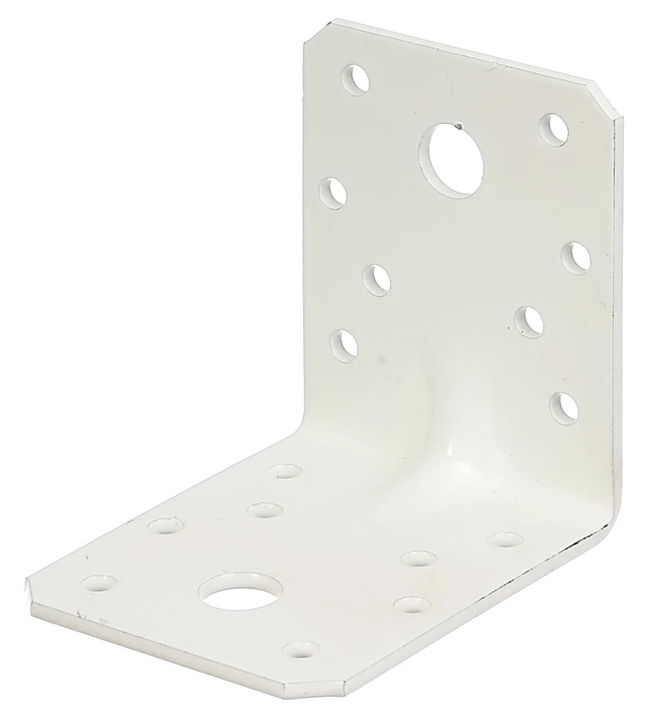 Heavy Load Angle Connector with Corrugation 70 x 70 x 55 mm / 50 STK. White