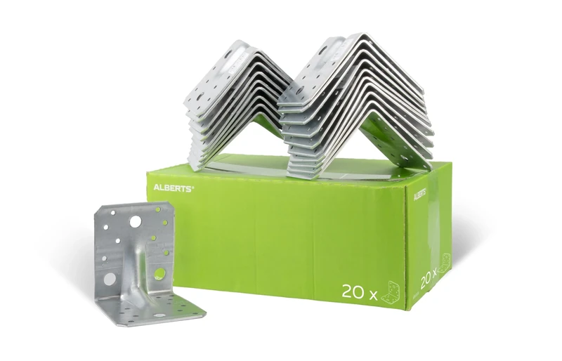 Heavy Load Angle Connector with Corrugation 100 x 100 x 90 mm / 25 STK. Oberflaeche: sendzimirverzinkt