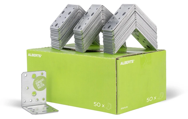 Angle Connector Craftsman Pack Sendzimir-Galvanised 90 x 90 x 65 mm / 50 STK.