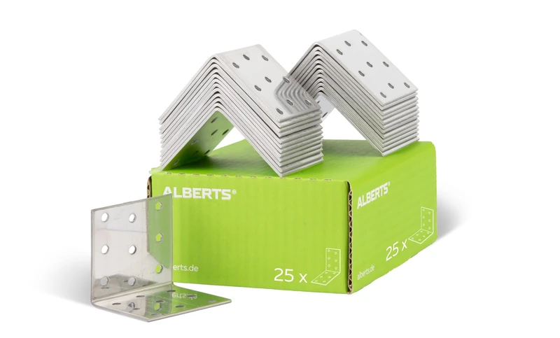 Perforated Plate Angle 60 x 60 x 60 mm / 25 STK. Material: Edelstahl