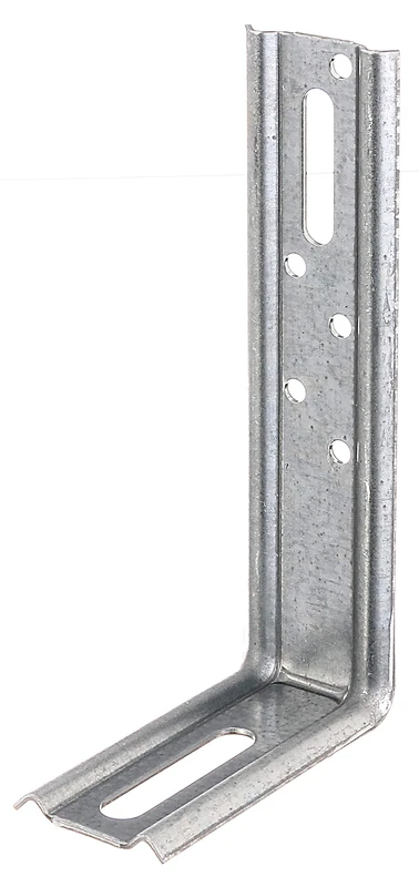 Alberts 866273 Adjustable Angle Bracket | 90° Angle, Stamped, with Slotted Hole | sendzimir galvanised | 70 x 130 x 30 mm | Set of 25