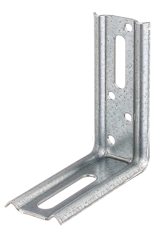 Adjustable Bracket 90° Angle Embossed with Elongated Hole Sendzimir-Galvanised 70 x 80 x 30 mm / 50 STK.