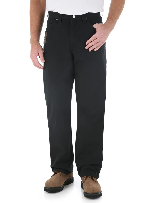 Wrangler Riggs Workwear Men's Ripstop Carpenter Jean, Black, 36W x 34L