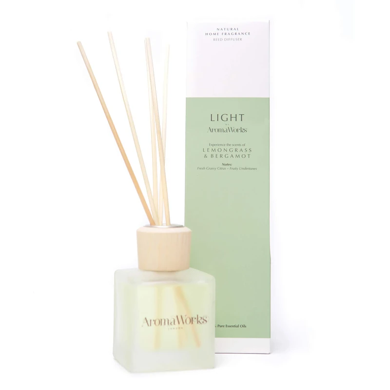 AromaWorks Light Reed Diffuser 100ml - Lemongrass & Bergamot