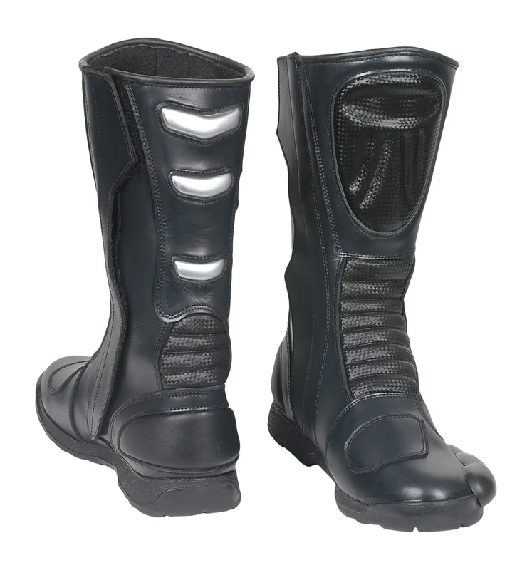 R.evolution 63997 Road Motor Cycle Boots Black, Size 45