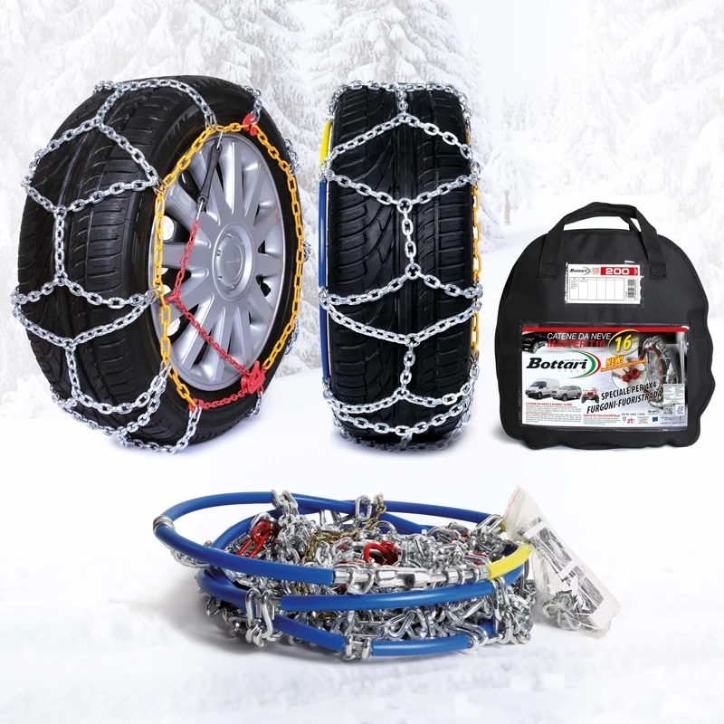 Bottari 68000 "Master" Heavy Duty 16mm Snow Chains for 4x4 MPV's and Van, TUV and ONORM approved, size 200
