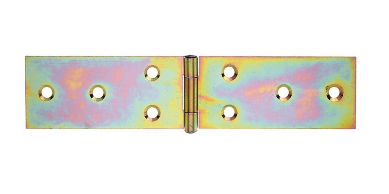 Hinge with Riveted Stainless-Steel Pin 40 x 181 mm / 20 STK. Oberflaeche: galvanisch Gelb verzinkt