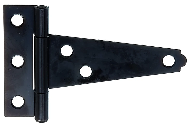 Rolled Box Hinge with Riveted Pin Band: 75 mm/Scharnier: 60 mm / 25 STK. schwarzer Tauchlack