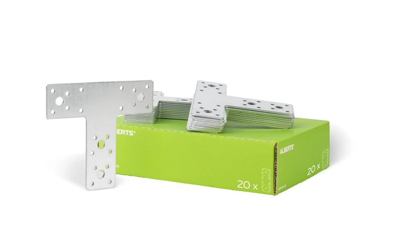 Gah-Alberts 353322 Male Spade T-Shaped Sendzimir-Galvanised 160 x 142 x 45 mm / 2.5 mm Thick 20 Pieces