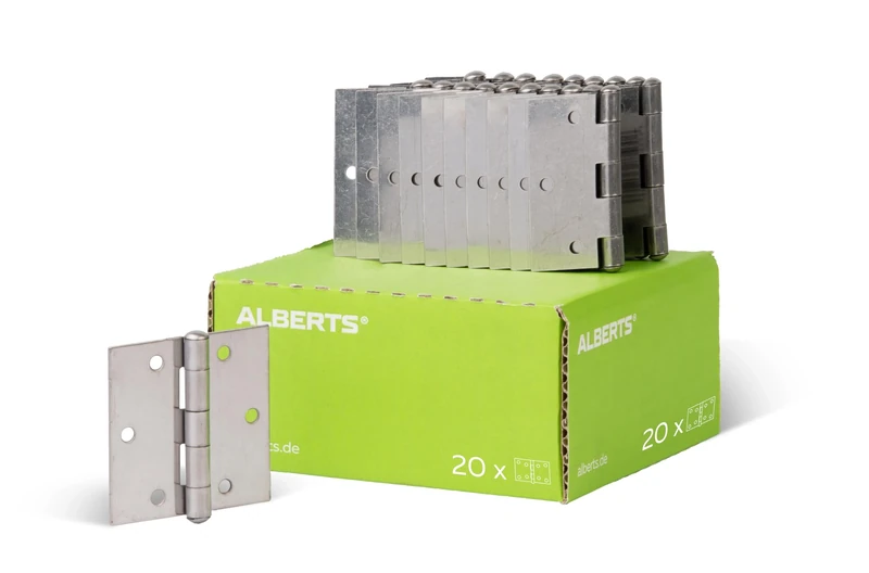 Hinge Rectangular 60 x 60 mm / 20 STK. Material: Edelstahl