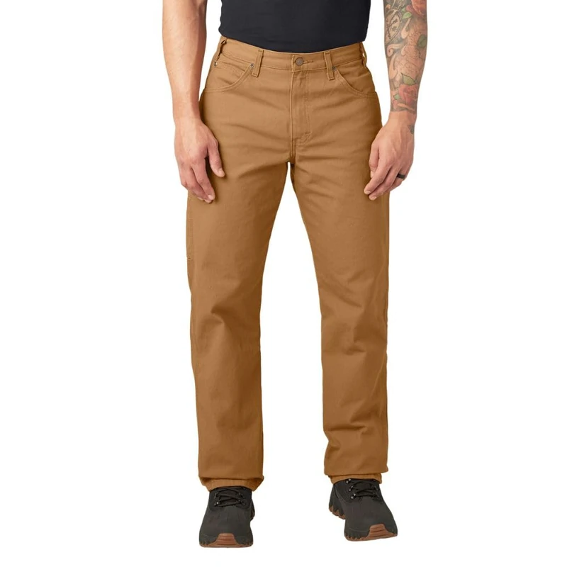 Dickies Men's Relaxed Fit Straight-Leg Carpenter Jean, Brown Duck, 48W x 30L
