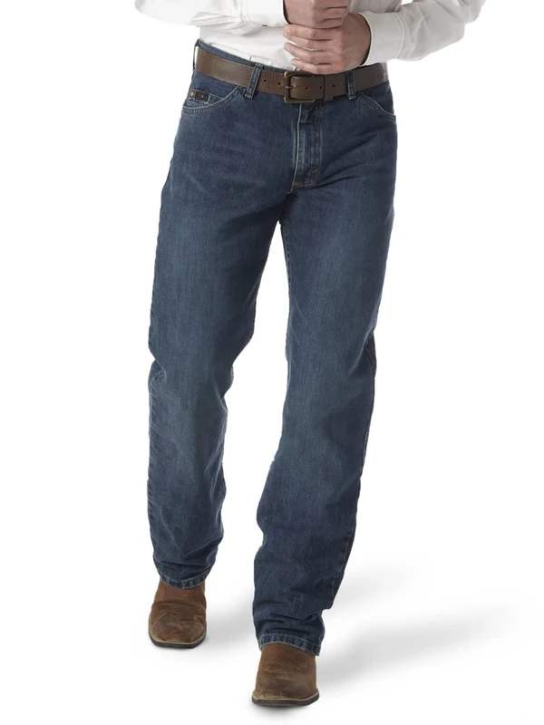 Wrangler Mens 20X 01 Competition Relaxed Fit Jeans, River Wash, 34W x 36L