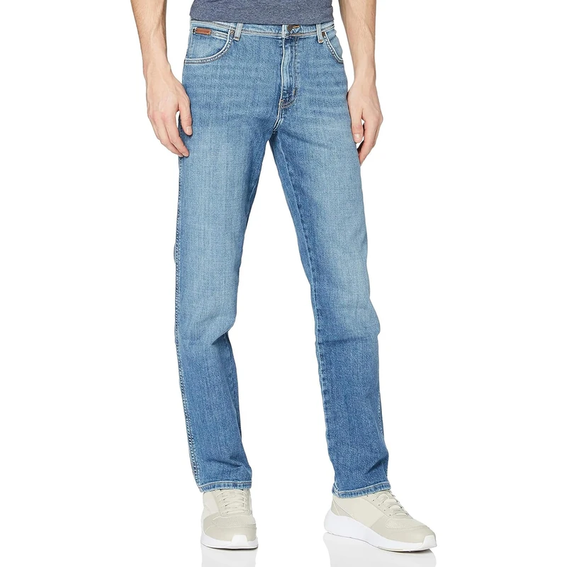 Wrangler Men's Texas Contrast Straight Jeans, Worn Broke, 33W / 30L