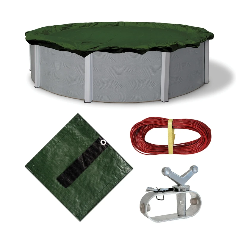 Blue Wave Silver 12-Year 12-ft Round Above Ground Pool Winter Cover