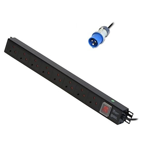 LINDY 8 Way UK Mains Sockets, Vertical PDU with Commando Plug