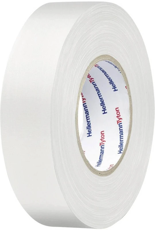 HELLERMANN TYTON 712-00905 50 m White Double Sided Tape for Office Desk Tapes (50 m, 50 mm, 1 mm, White)