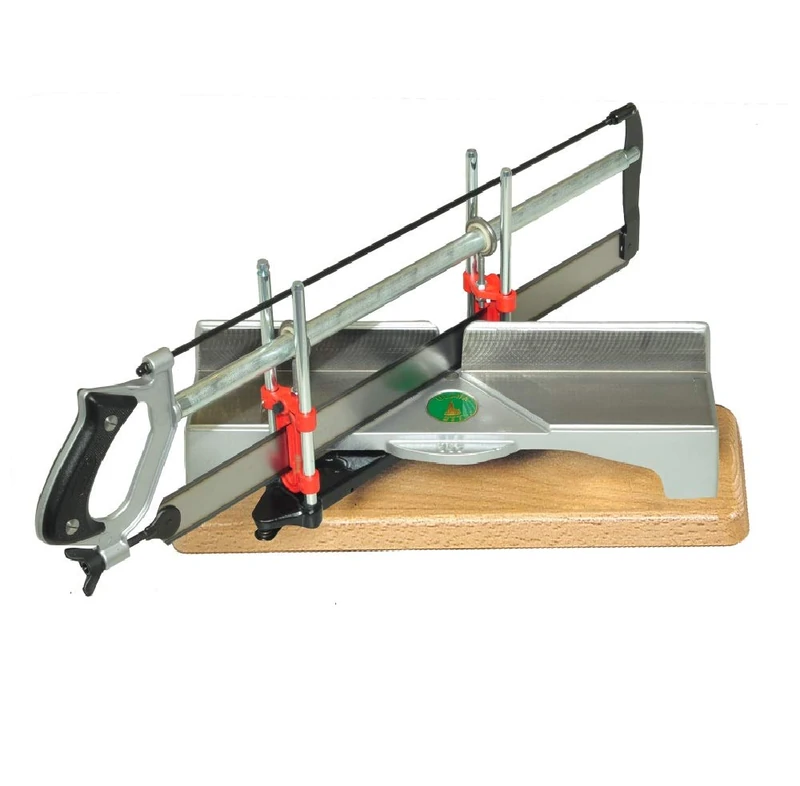 Ulmia Saw (mitre saw) - with length adjuster, all surfaces are painted with resin-lacquered, foot bar natural lacquered, including tooth-tipped saw blade for wood, table dimensions: 440 x 75 x 45 mm - 352 L.