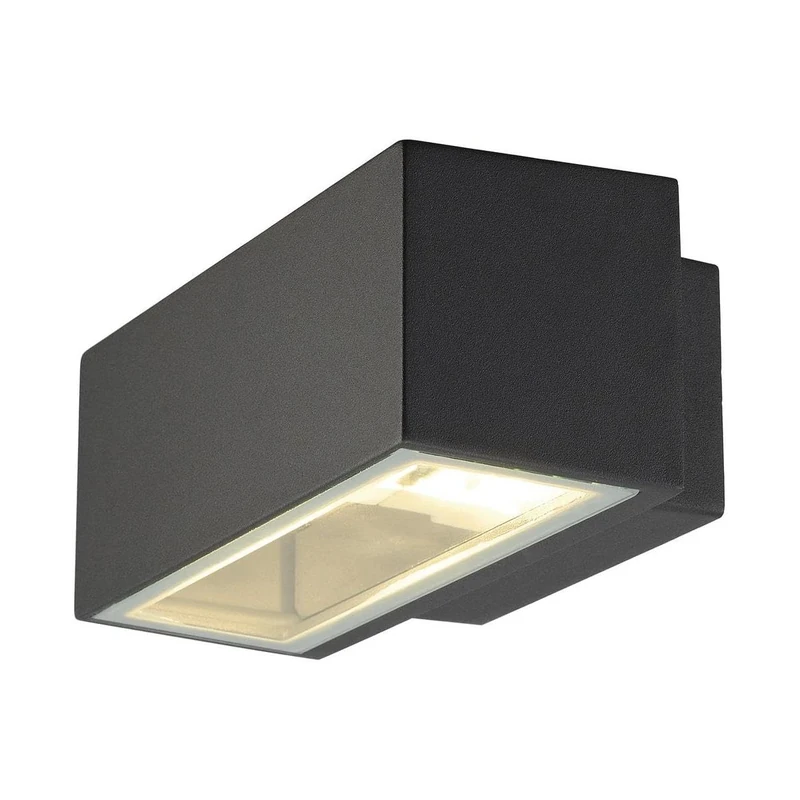 SLV Surface-Mounted Wall Light Box/Illumination for Walls, Paths, entrances, LED Outdoor spot, Surface-Mounted Outdoor Light, Garden lamp / R7s 78mm IP44 80W Anthracite