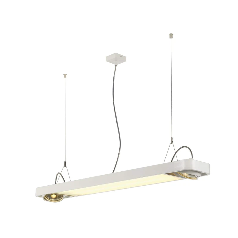 SLV Pendant lamp AIXLIGHT R2 Office/Living Room lamp, Indoor Lighting, Dining Room Drop Light, LED, Ceiling lamp / GU10 114W White