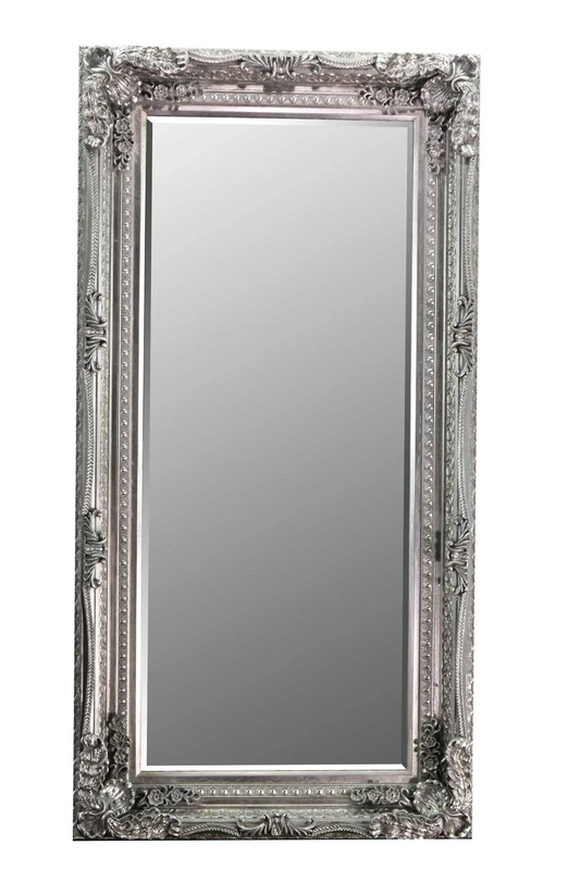 Barcelona Trading GL148 Carved Louis Leaner Mirror Colour: Silver , 180x95x11 cm - Image 1