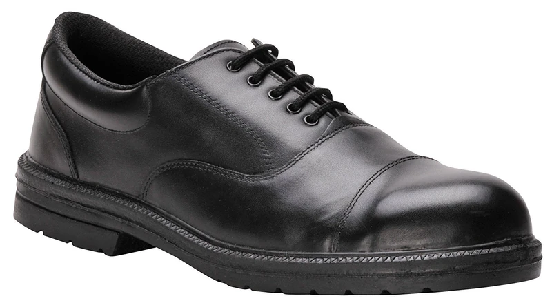 Portwest Steelite Executive Oxford Shoe S1P, Size: 43, Colour: Black, FW47BKR43