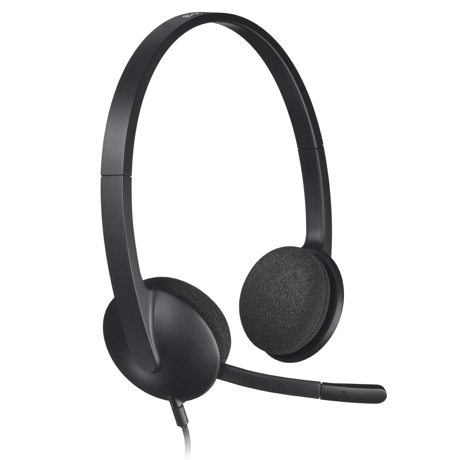Logitech H340 Wired Headset, Stereo Headphones with Noise-Cancelling Microphone, USB, PC/Mac/Laptop - Black