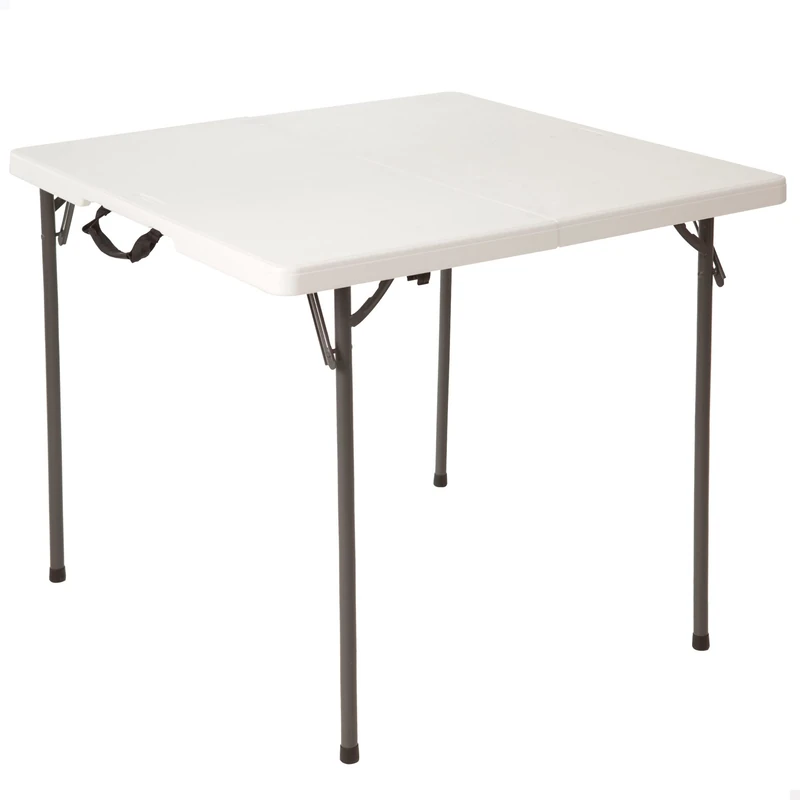LIFETIME 80273 34 in (86 cm) Square Fold-In-Half Table (White Granite) - Image 1