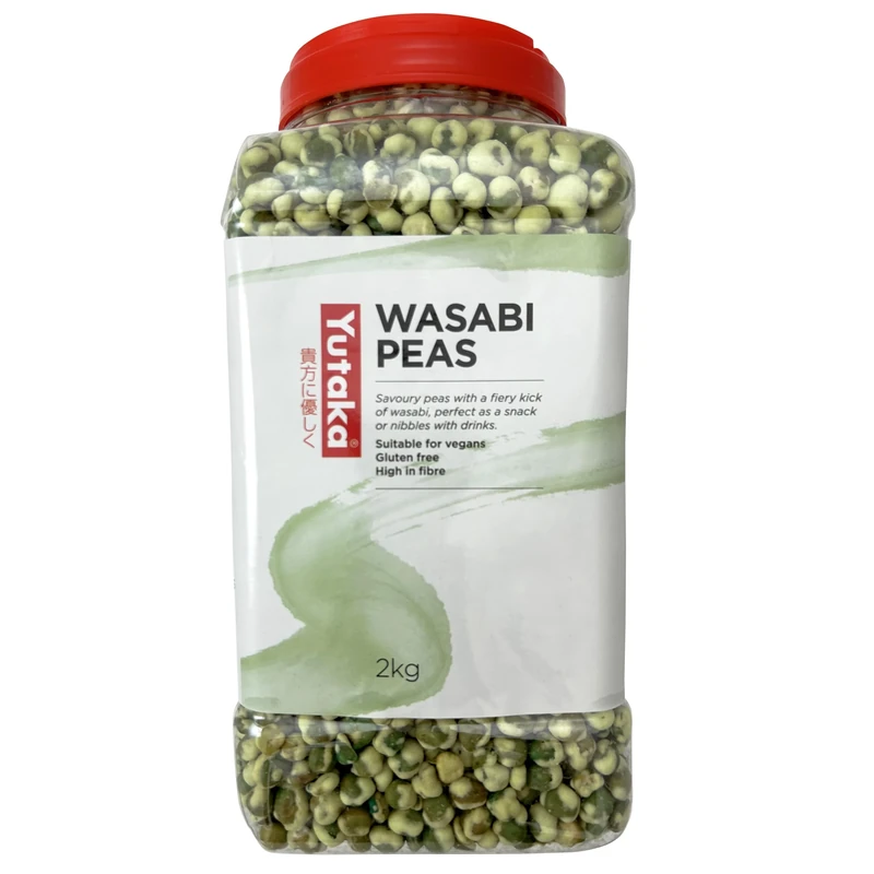 Yutaka Wasabi Peas 2kg | Authentic Japanese Snack | Spicy & Crunchy | Perfect for Parties or as a Beer Snack | Vegan, Gluten-Free & High in Fibre