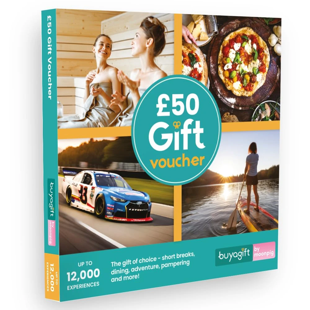 Buyagift £50 Experience Voucher – Supercar Driving, Glamping, Spa Days & Adventures