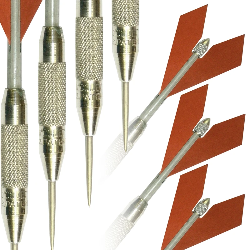 Unicorn Dart | Heritage 1937 Silver Comet Replica Dart | Plated Brass Barrel | Comet Fibreboard Flight - Image 1