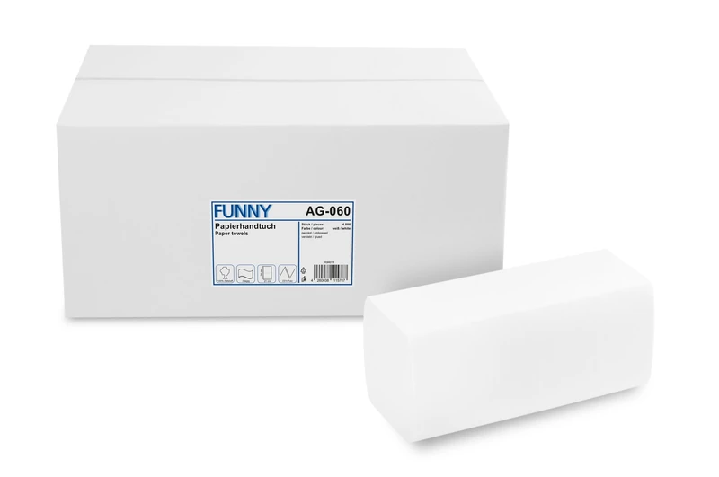 Funny Paper Hand Towels - 2-Ply ZZ-Fold - 4000 Sheets