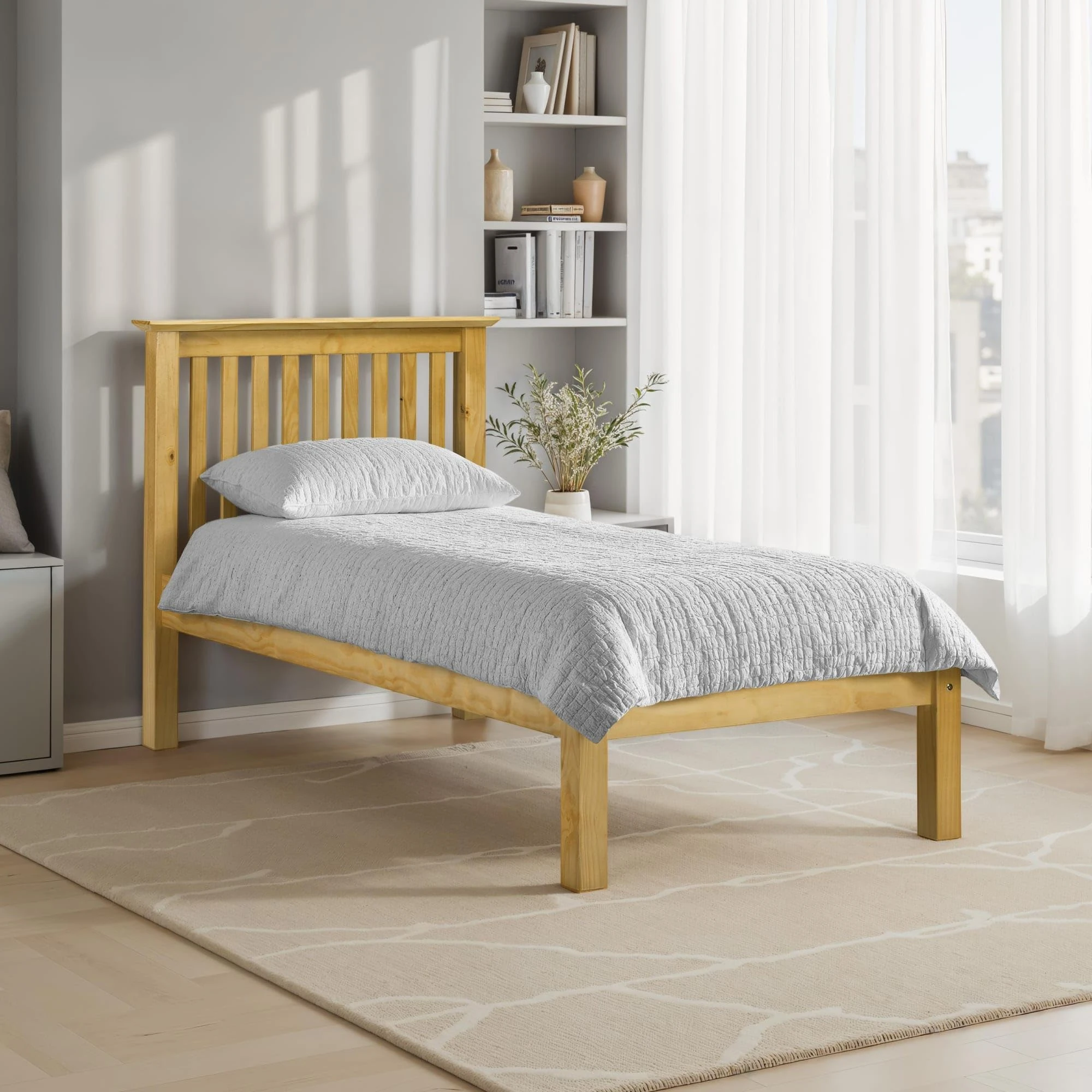 Julian Bowen Barcelona Low Foot End Bed, Pine, Single