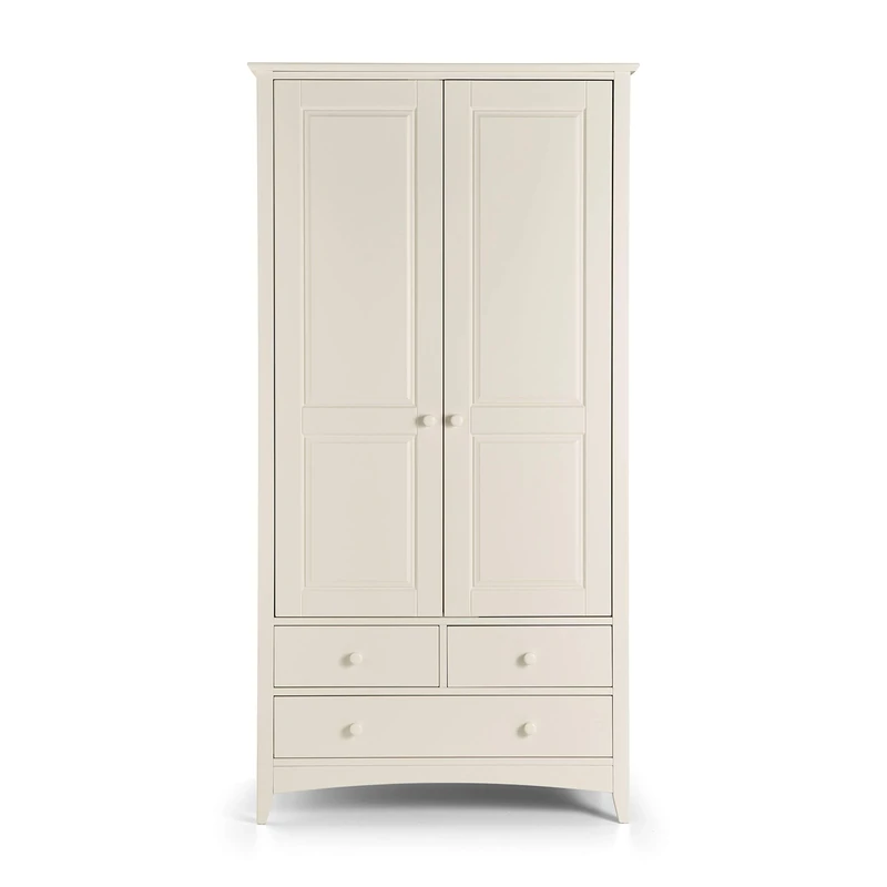 Julian Bowen Cameo Combination Wardrobe - Stone White Wardrobes