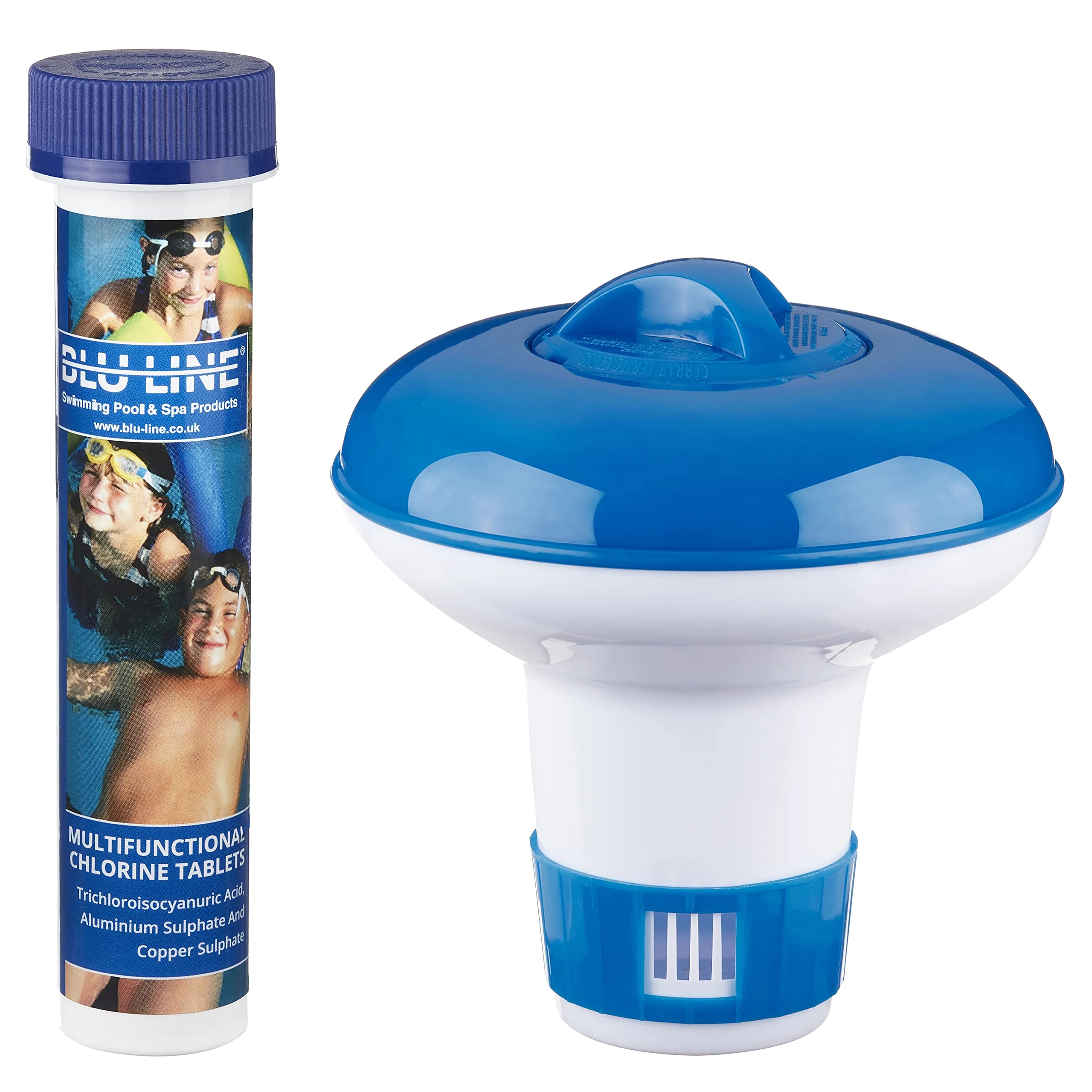 Small Dispenser with 10 Ultimate Chlorine Tablets 20g PLUS FREE TEST STRIPS