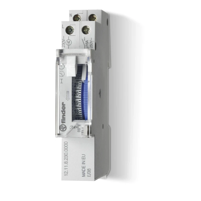 Finder 121182300000PAS 24-hour Mechanical Switch Clock NO 16 A 230 V with Reserve