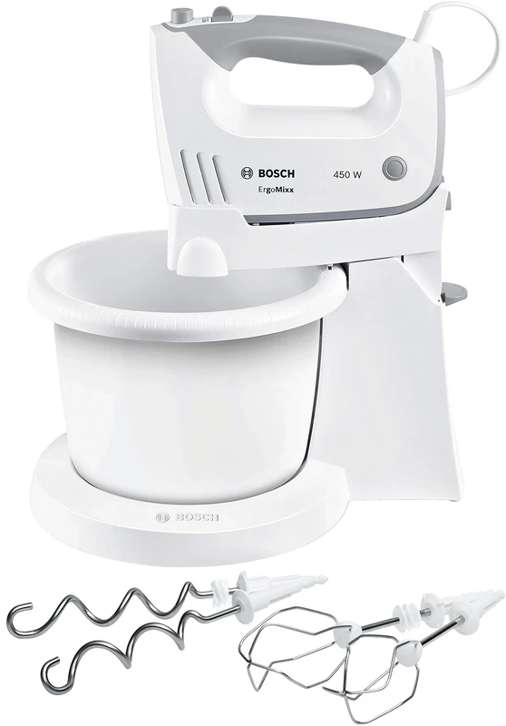 Bosch MFQ36460 Ergomixx Hand Mixer, White/Grey