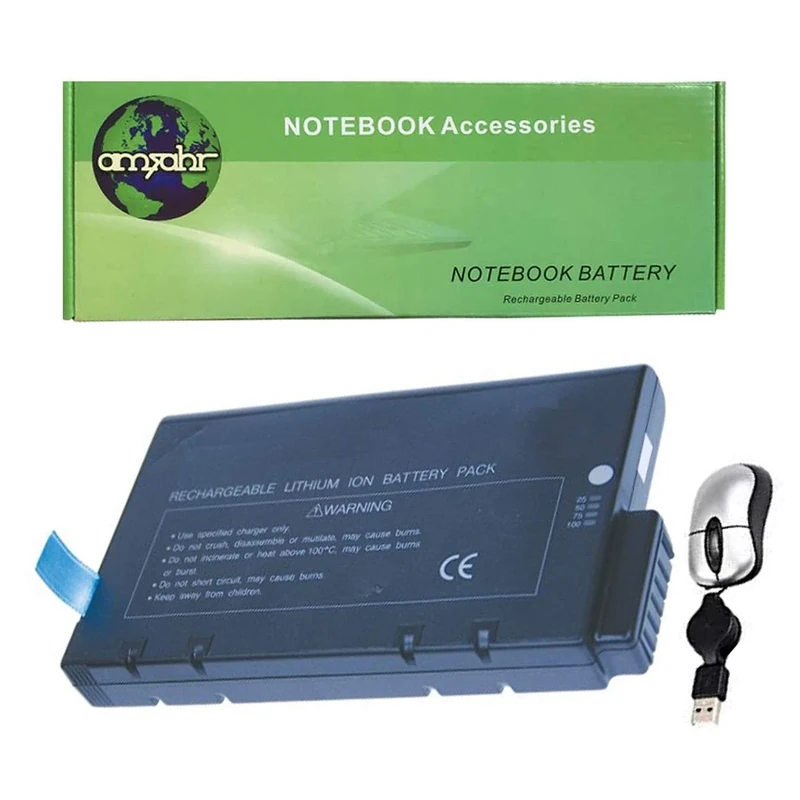 amsahr Digital Replacement Camera and Camcorder Battery for JVC BN-VG121, BN-VG114, BN-VG107 Pack of-2 - Includes Lens Accessories Pouch