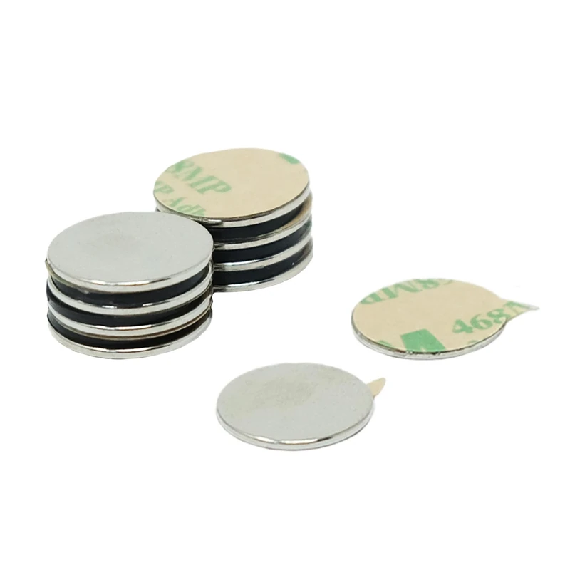 Adhesive N42 Neodymium Magnet for Arts, Crafts, Model Making, DIY, Hobbies, Office and Home - 15mm dia x 1mm - 1.1kg Pull - South