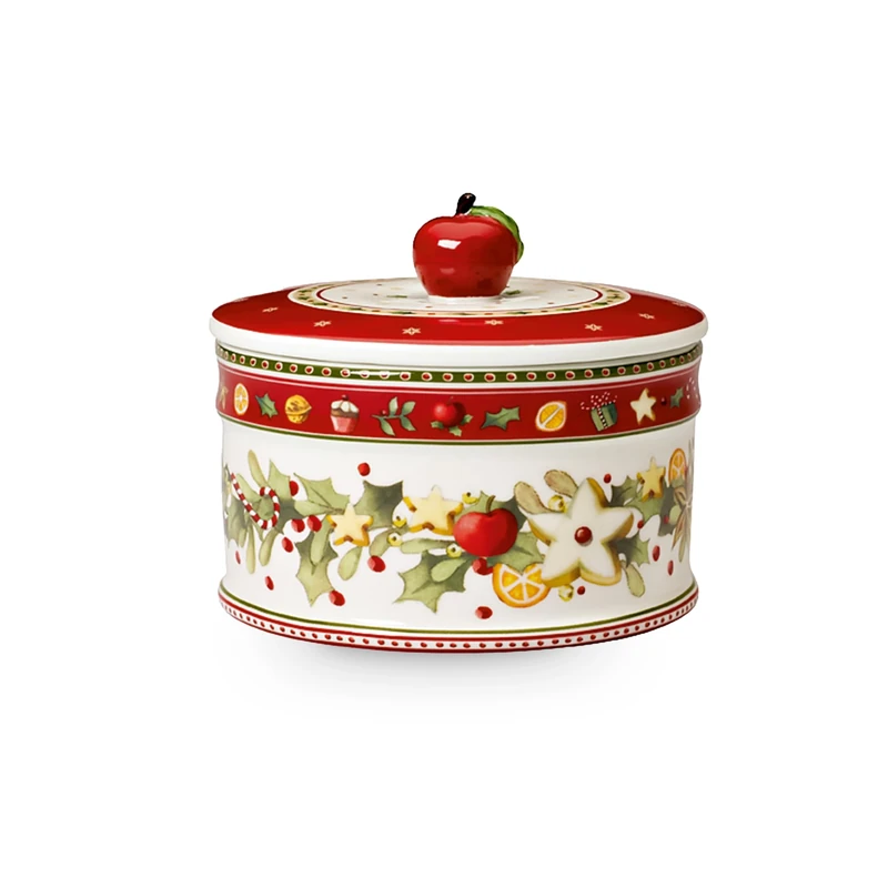 Villeroy & Boch 1486124524 Medium Winter Bakery Delight Pastry Box, Porcelain, Colourful