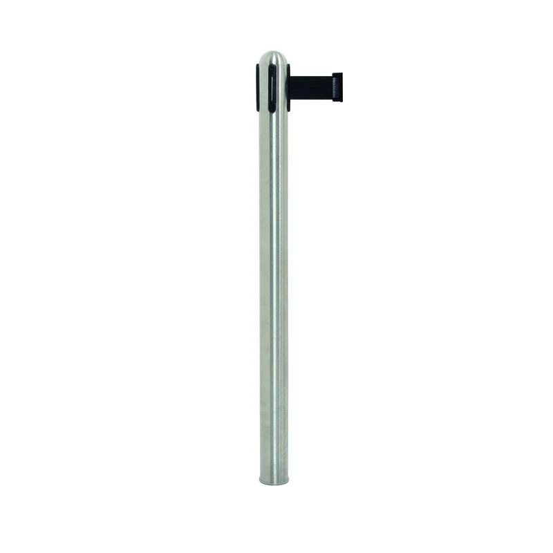 Securit Retractable barrier pole (excl. base) - Black nylon tape (210cm)