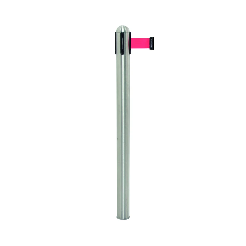 Securit Retractable barrier pole (excl. base) - Red nylon tape (210cm)
