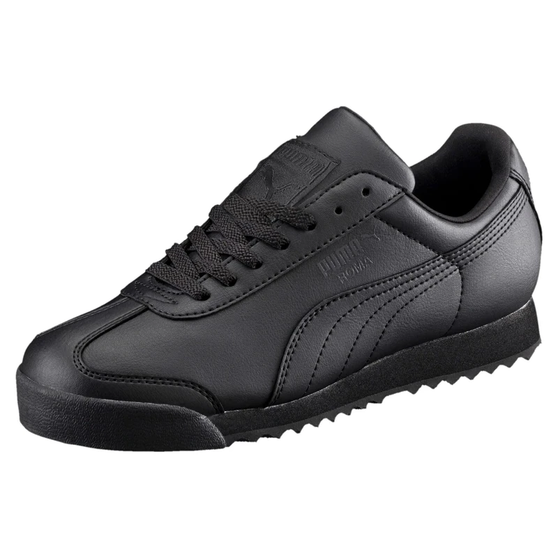 PUMA Men's Roma Sneaker, Basic Black-Black, 10 UK