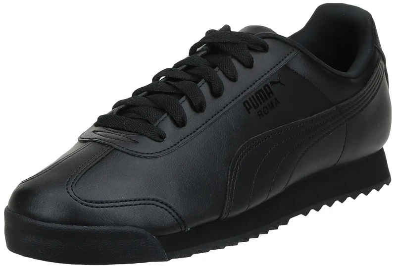PUMA Men's Roma Basic Sneaker, Black/Black, 7.5 UK