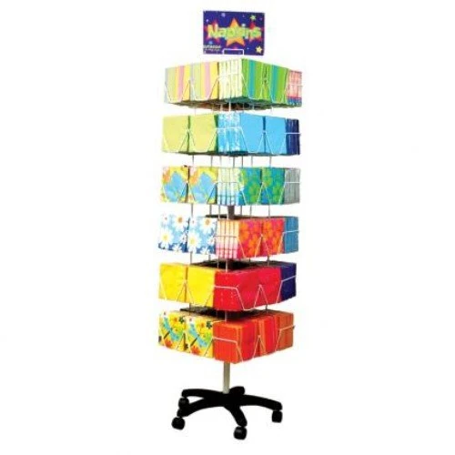 Amscan 98010 Display Stand Napkin for Disposable Party Tableware, Multicoloured